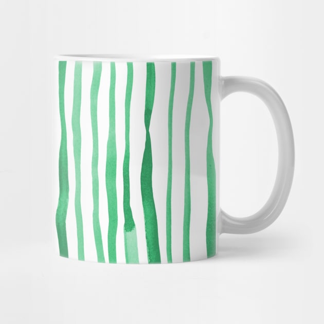 Vertical watercolor lines - green by wackapacka